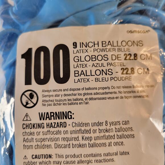 Blue 1st Birthday Party Kit - Backdrop, Table Decorations, 100 Balloons Set - Picture 9 of 16